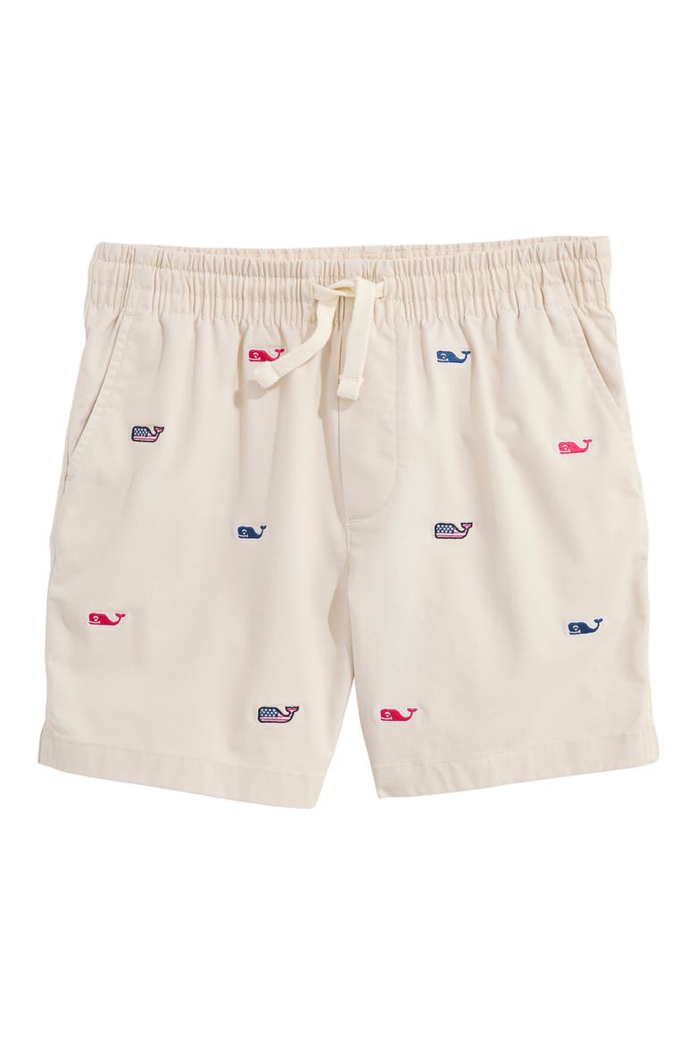 Kids' Embroidered Pull-On Shorts, Main, color, STONE