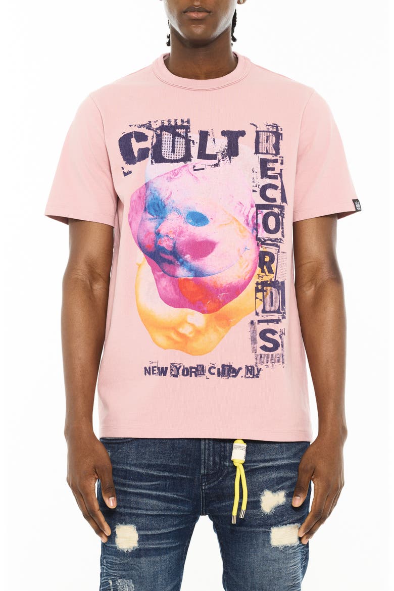 Crewneck Graphic T-Shirt, Main, color, SILVER PINK