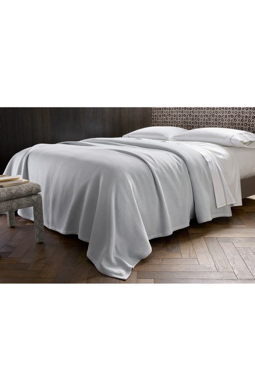 Matouk Costa Mesa Cotton Knit Blanket In Blue