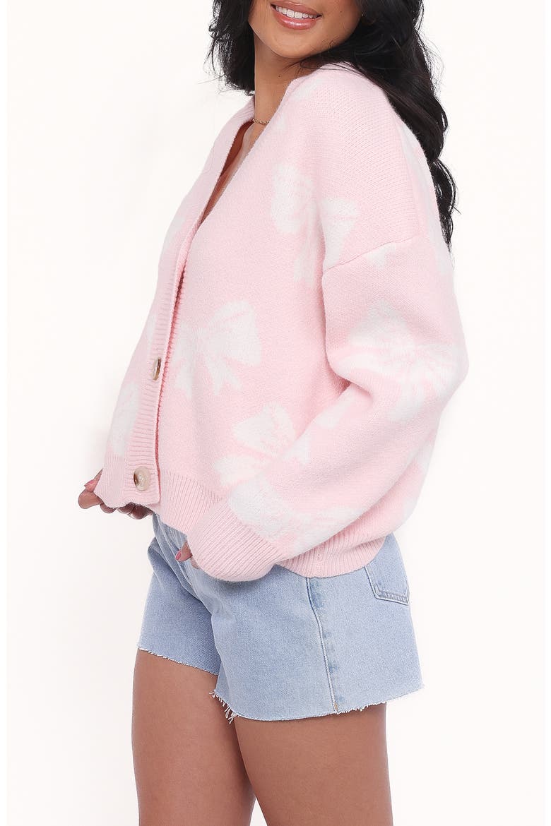 Wrenn Bow Cardigan, Alternate, color, SOFT PINK