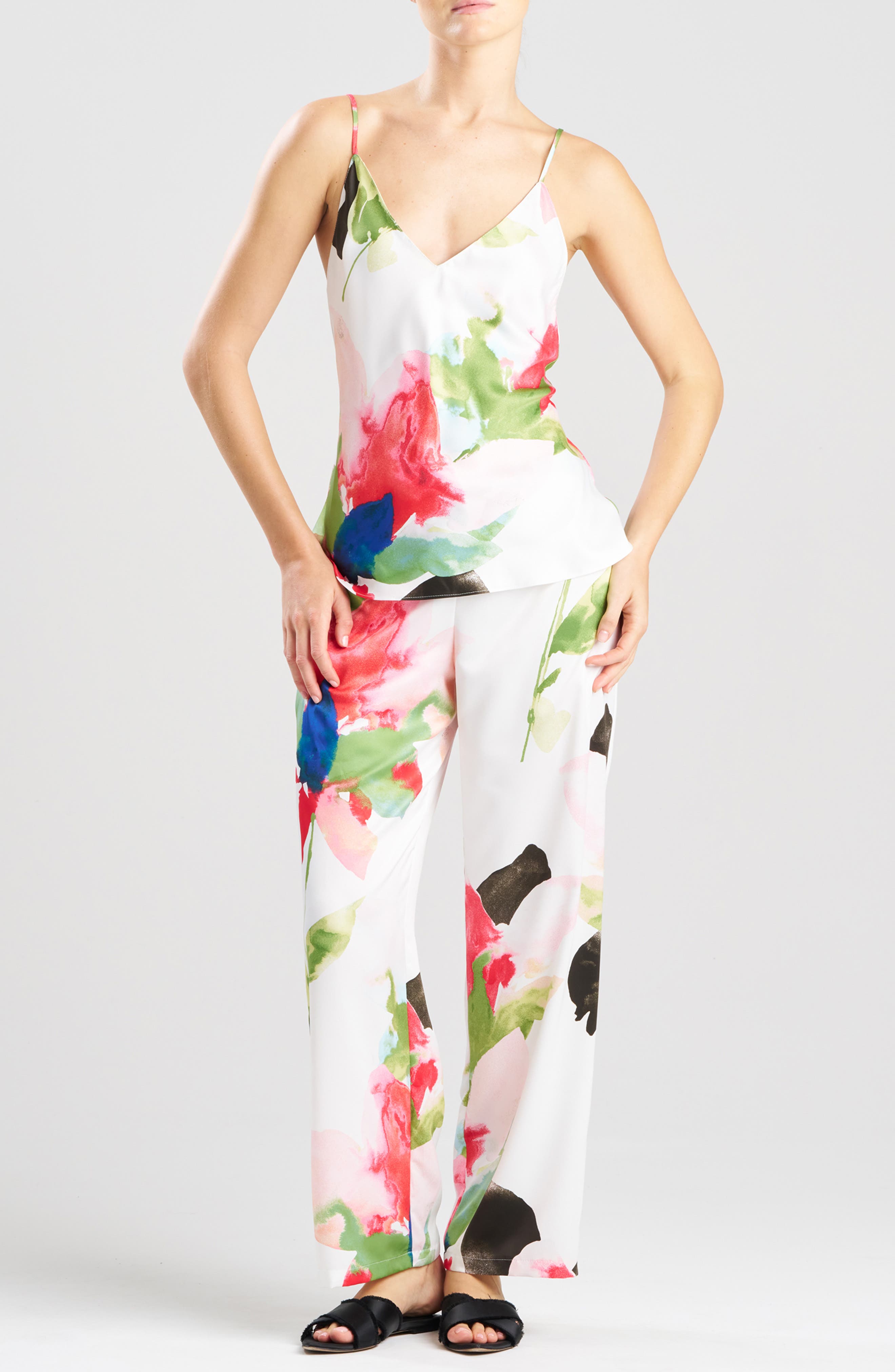 Natori Calypso Charmeuse Pajamas In White