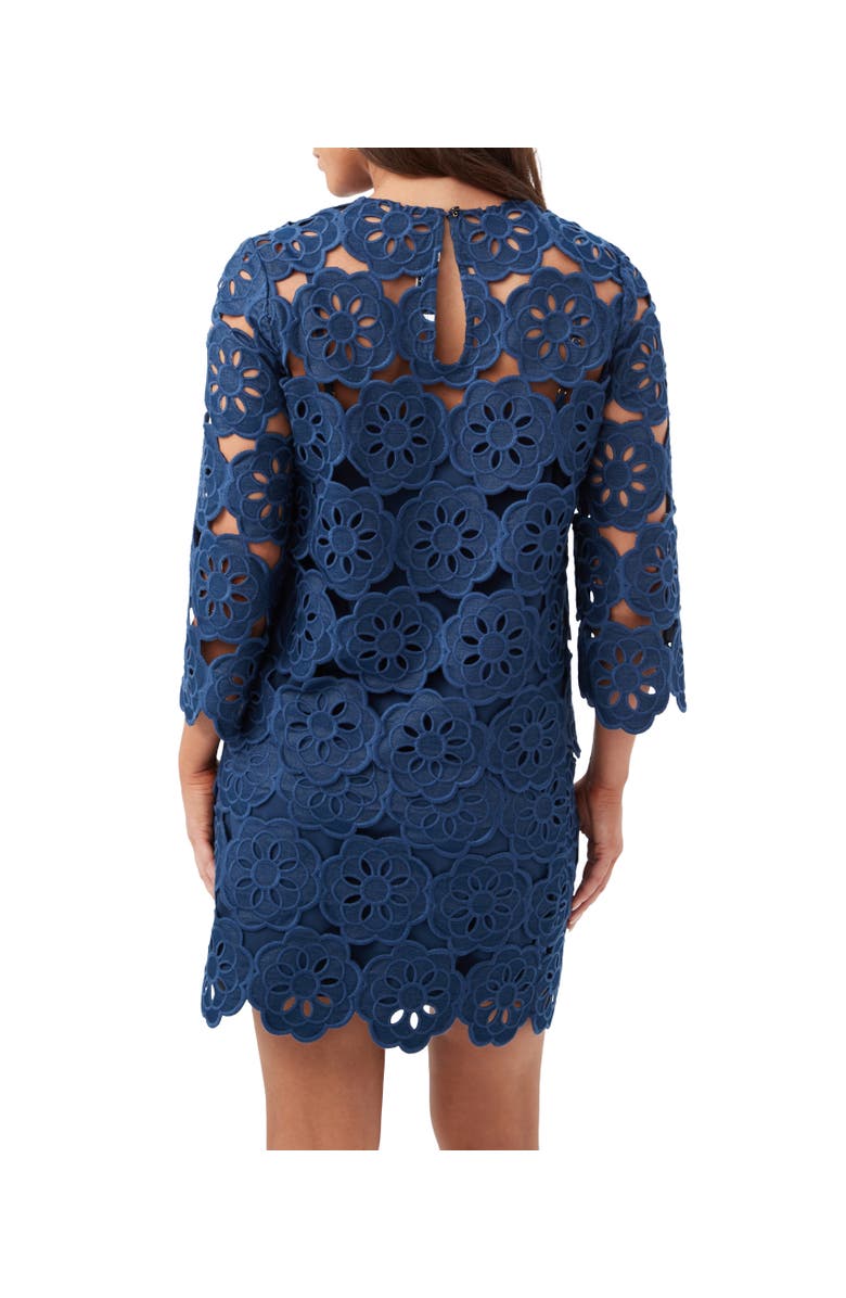 Trina Turk Kabosu 3/4 Sleeve Lace Top, Alternate, color, Indigo