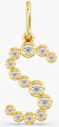 Everlee Bezel Letter "S" Lab Diamond Charm in 14K