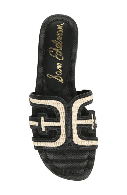 Shop Sam Edelman Bay Slide Sandal In Linen/black