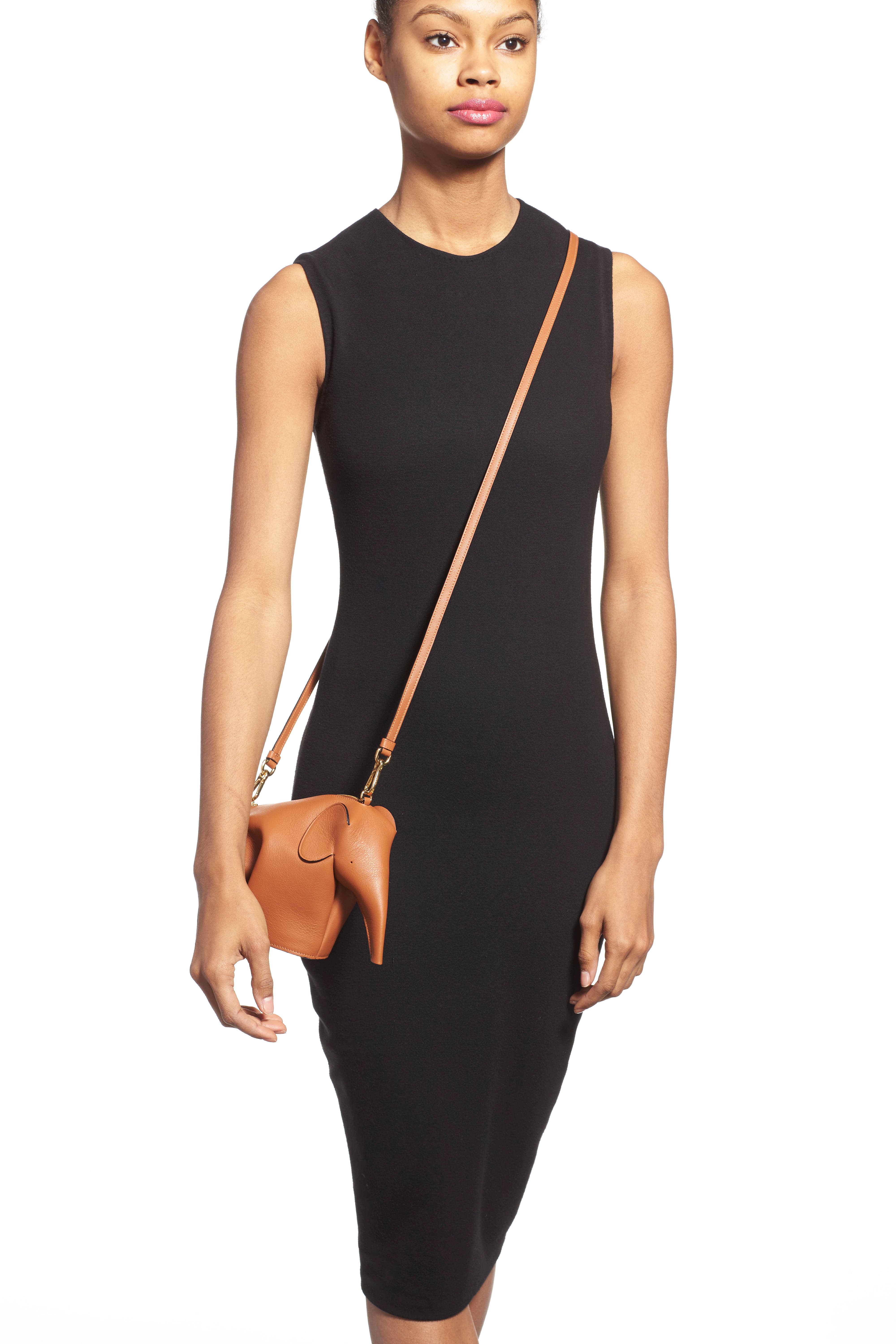 'Mini Elephant' Crossbody Bag, Alternate, color, TAN