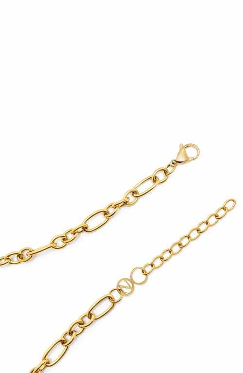Nialaya Turquoise Chain Choker In Gold