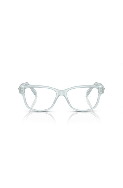 Swarovski 54mm Rectangle Optical Glasses In Silver