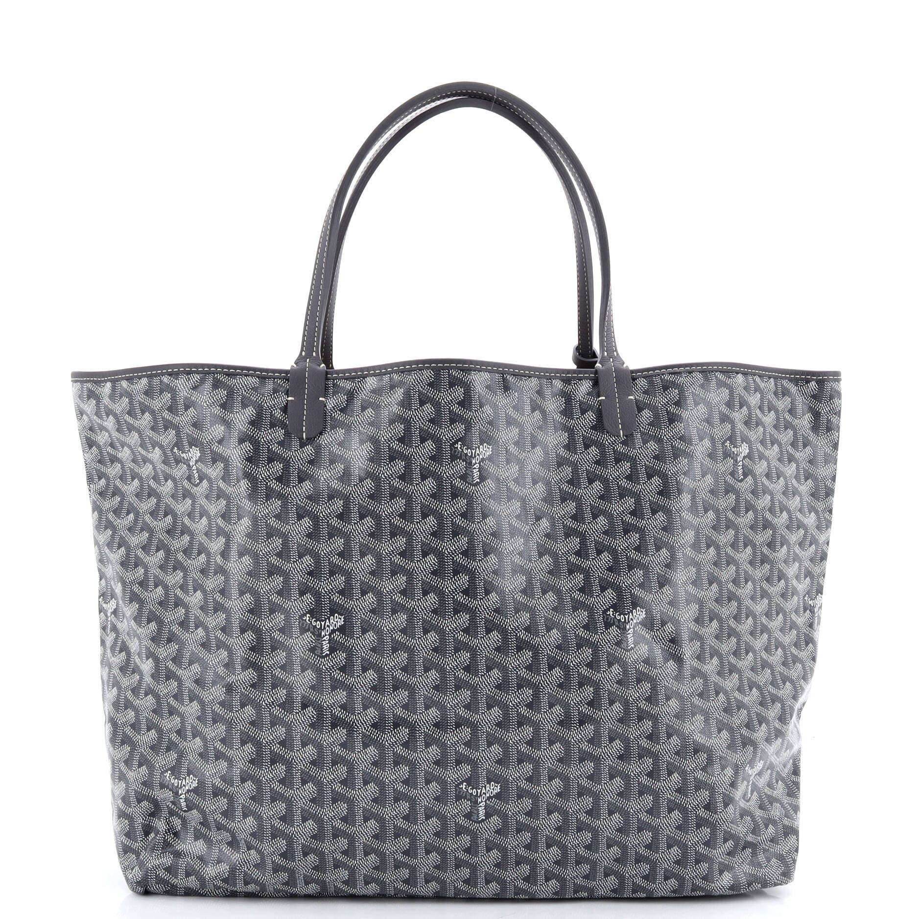 Pre-Owned Goyard Saint Louis Tote Coated Canvas GM, Main, color, Gray