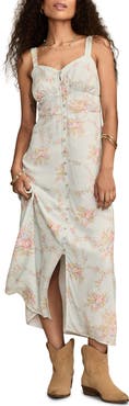 Lucky Brand Floral Button-Up Midi Dress