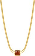 Karma and Luck Garnet Evil Eye Women's Gold Plated Necklace January Birthstone Renew & Energize