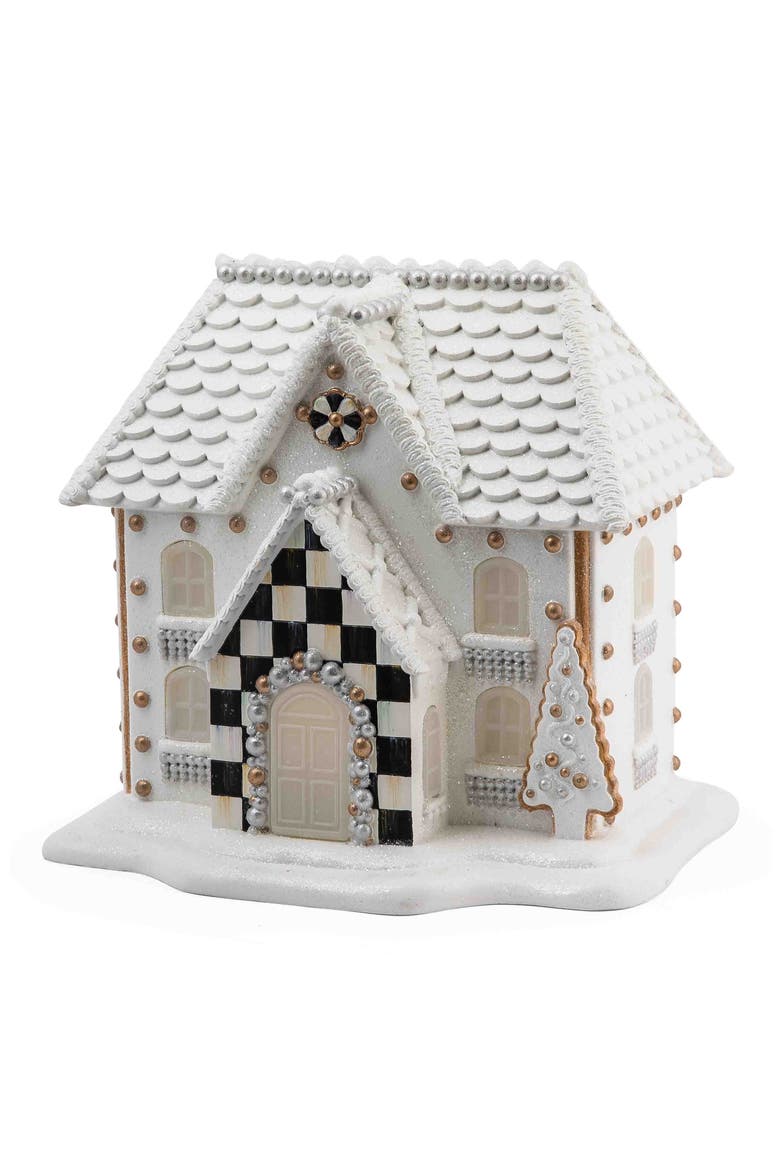 Gingerbread Illuminated House, Main, color, WHITE