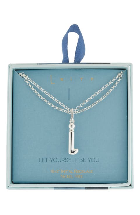 Lowercase Initial Bubble Pendant Necklace