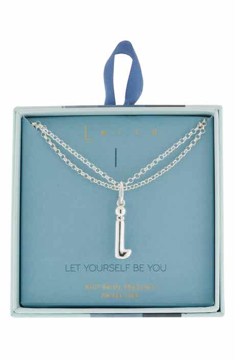 Lowercase Initial Bubble Pendant Necklace