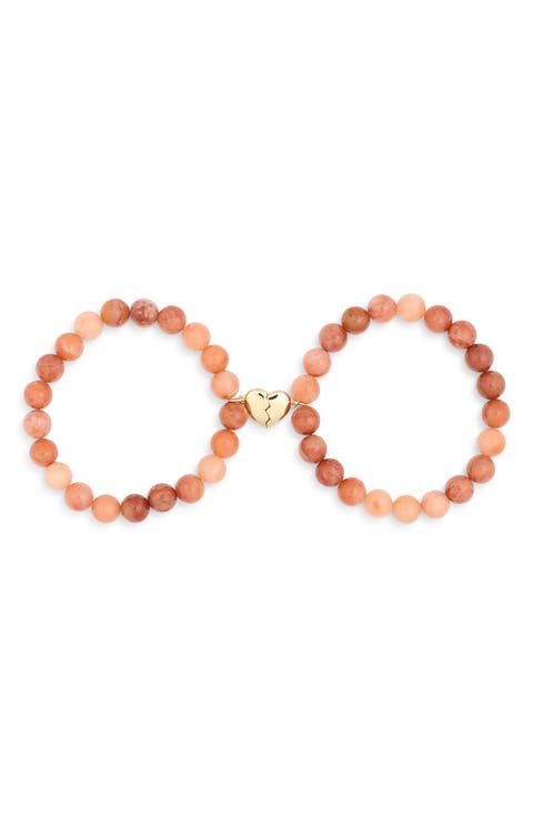 Set of 2 Beaded Stretch Friendship Bracelets