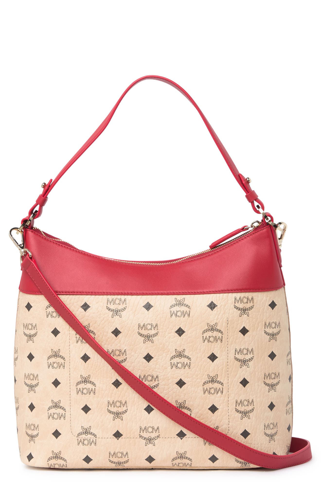 MCM Medium Hobo Bag, Alternate, color, 