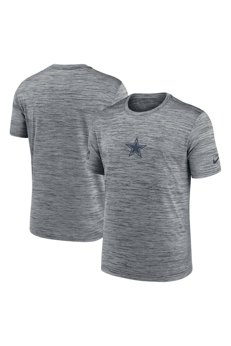 Men's Nike Gray Dallas Cowboys Sideline Velocity Performance T-Shirt, Alternate, color, Gray