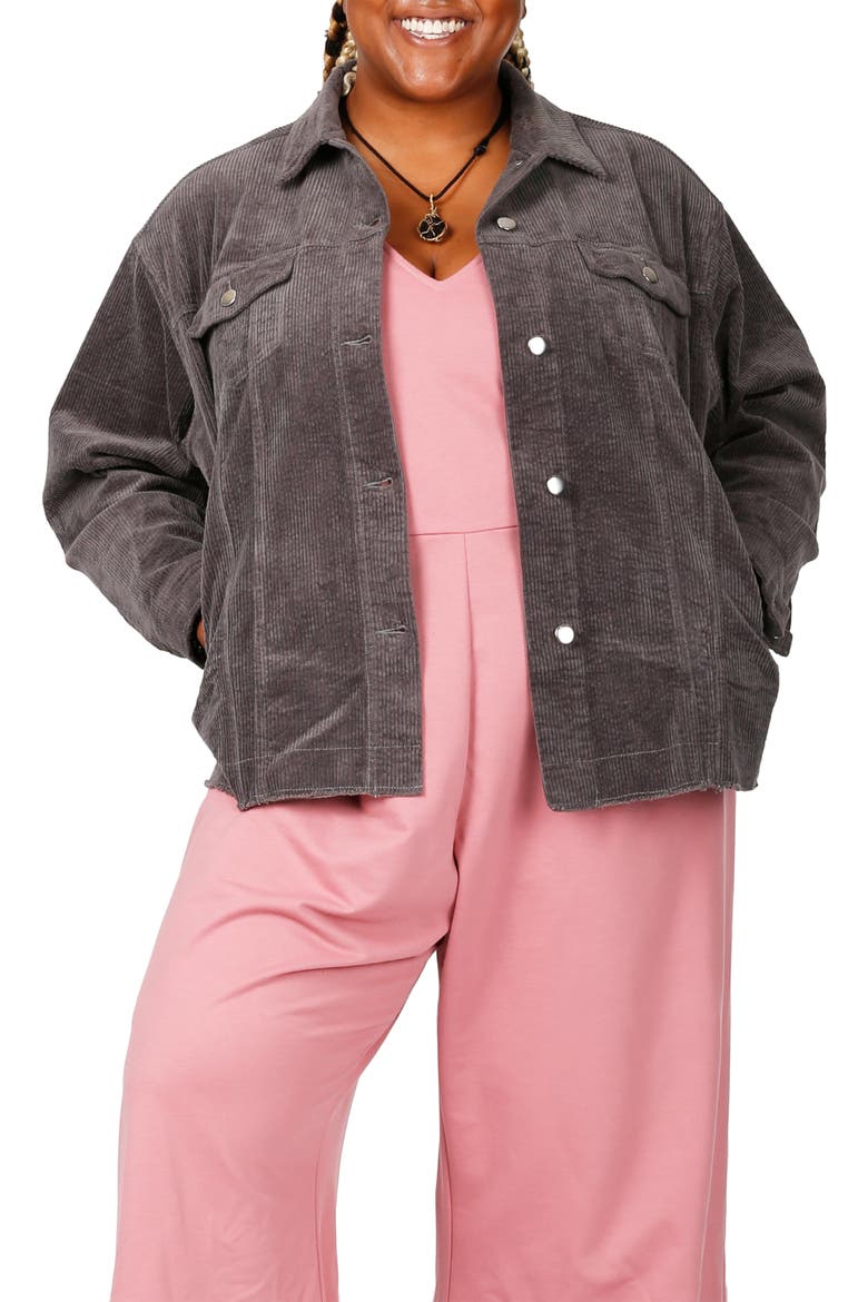 Corduroy Jacket, Main, color, CHARCOAL