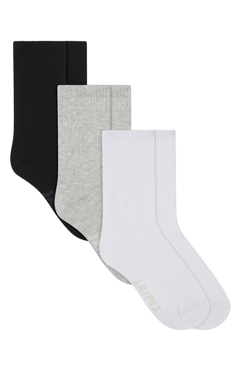 SKIMS 3-Pack Sport Socks, Alternate, color, Core Multi