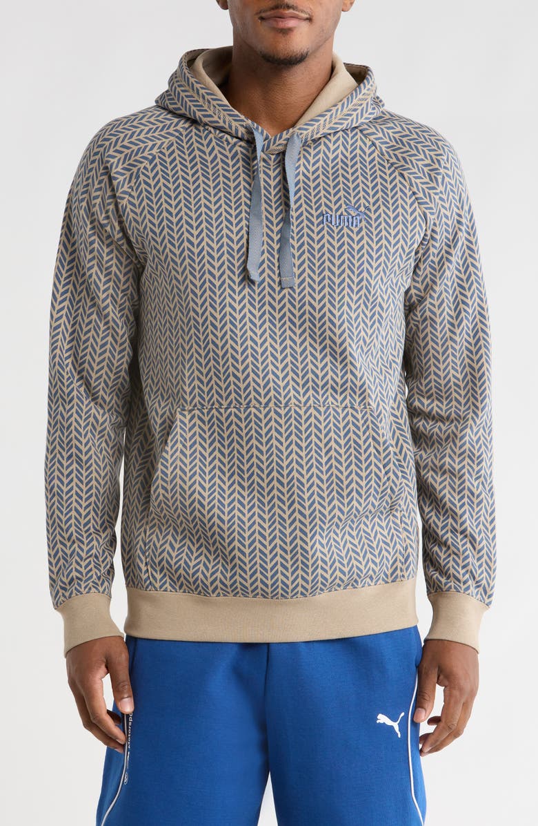 PUMA Essential Herringbone Hoodie, Main, color, Ice Coffee
