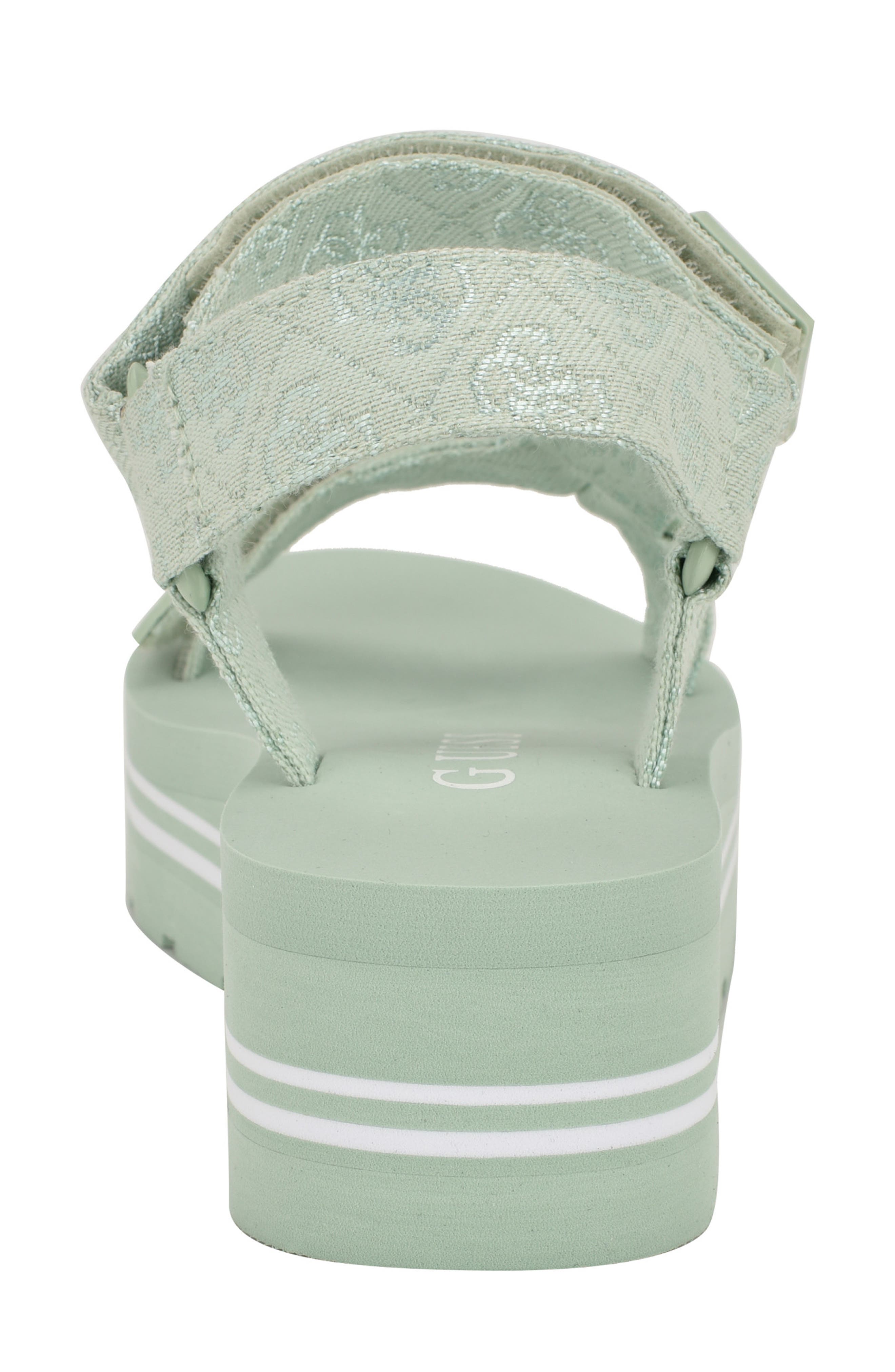 GUESS Avin Platform Sandal, Alternate, color, Light Green