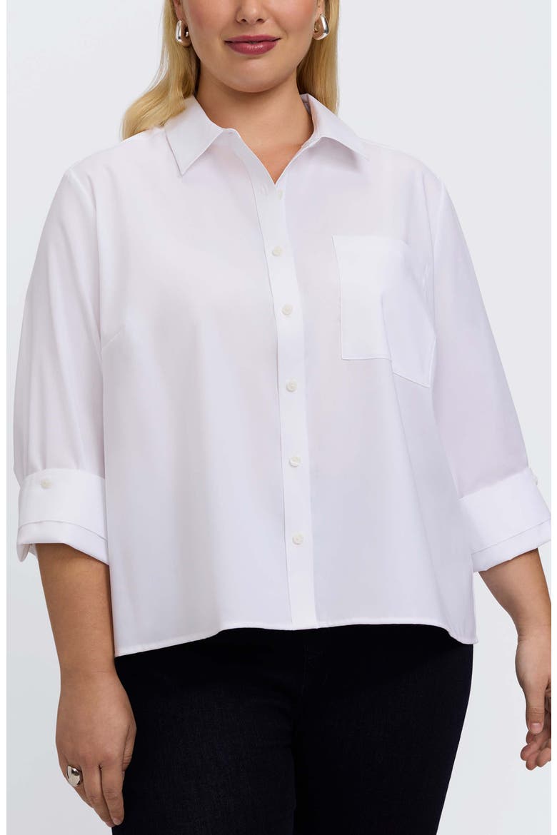 Jodie Button-Up Shirt, Main, color, WHITE