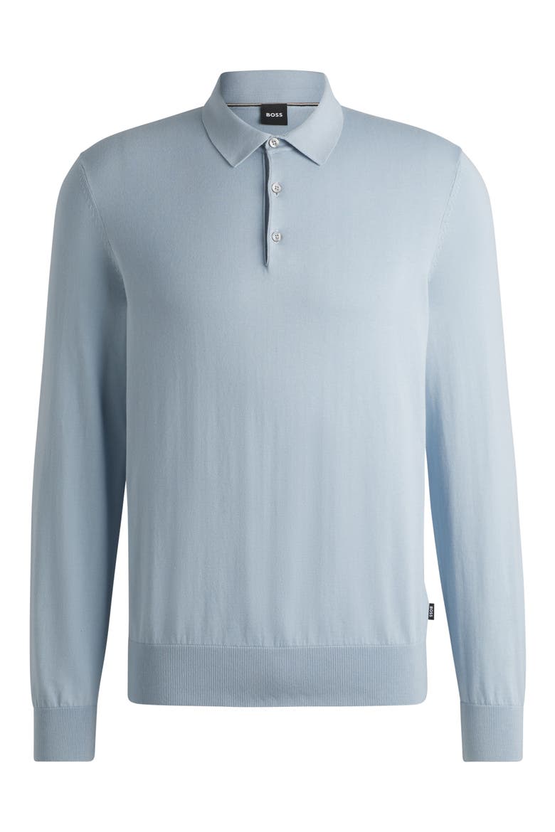 Gemello Cotton Polo Sweater, Alternate, color, LIGHT BLUE