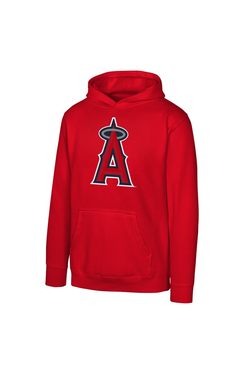 Outerstuff Youth  Red Los Angeles Angels Primary Logo Pullover Hoodie, Main, color, Red
