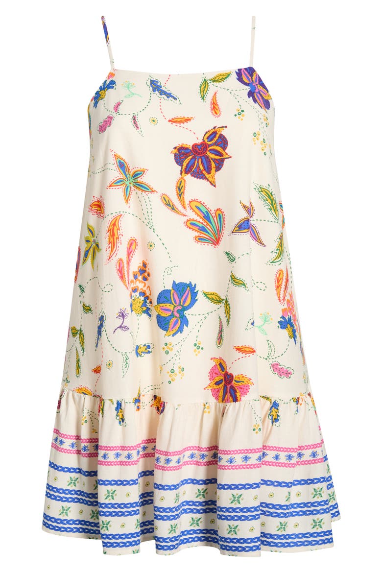 Miraflor Jenny Shift Minidress, Alternate, color, IVORY-MULTI