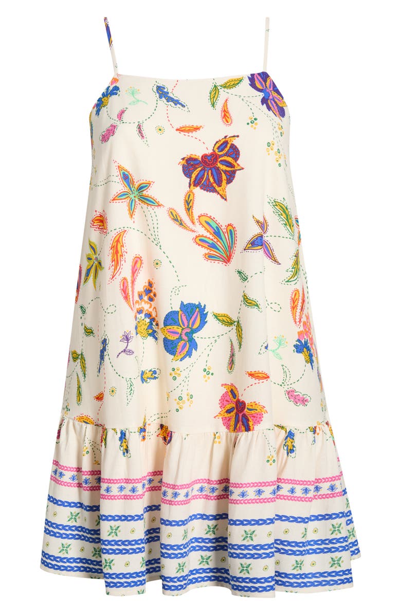 SUGARLIPS Miraflor Jenny Shift Minidress, Alternate, color, Ivory-Multi