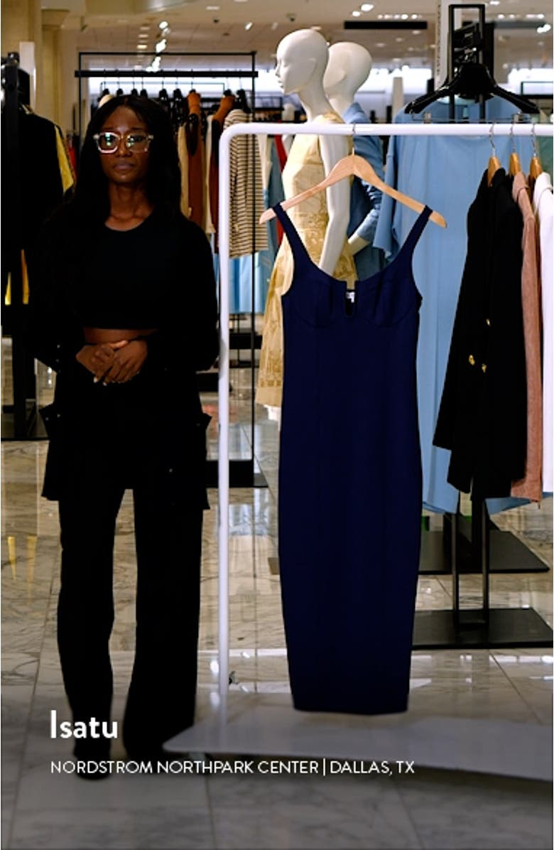 Corset Scuba Midi Dress, sales video thumbnail