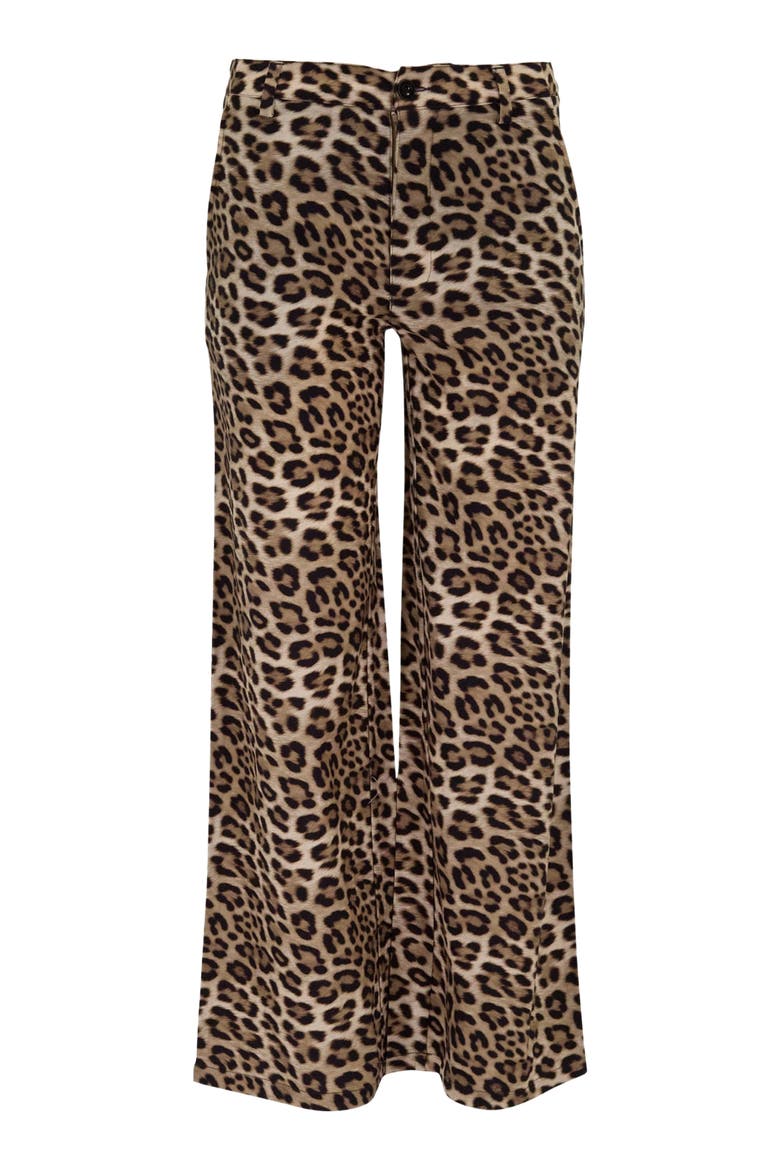 Leopard Womens Wool Wide-leg Pant, Alternate, color, LEOPARD BROWN