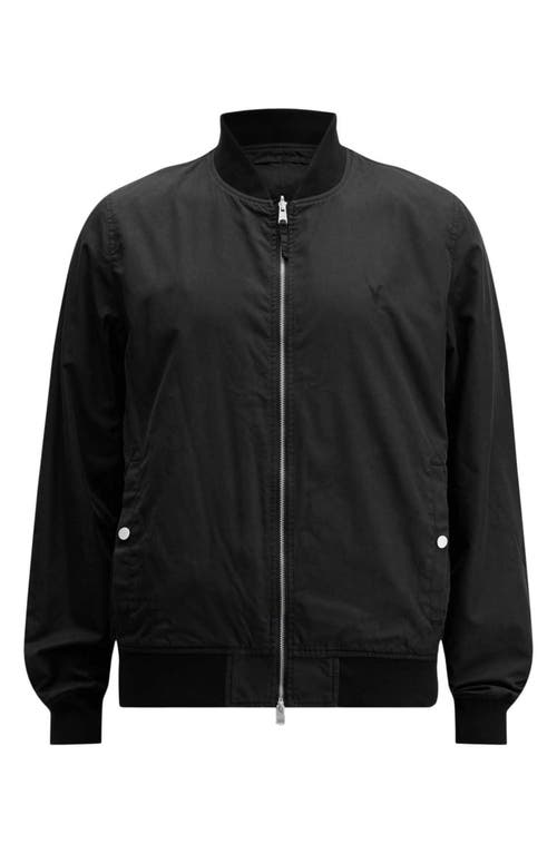 Allsaints Bassett Reversible Bomber Jacket In Black