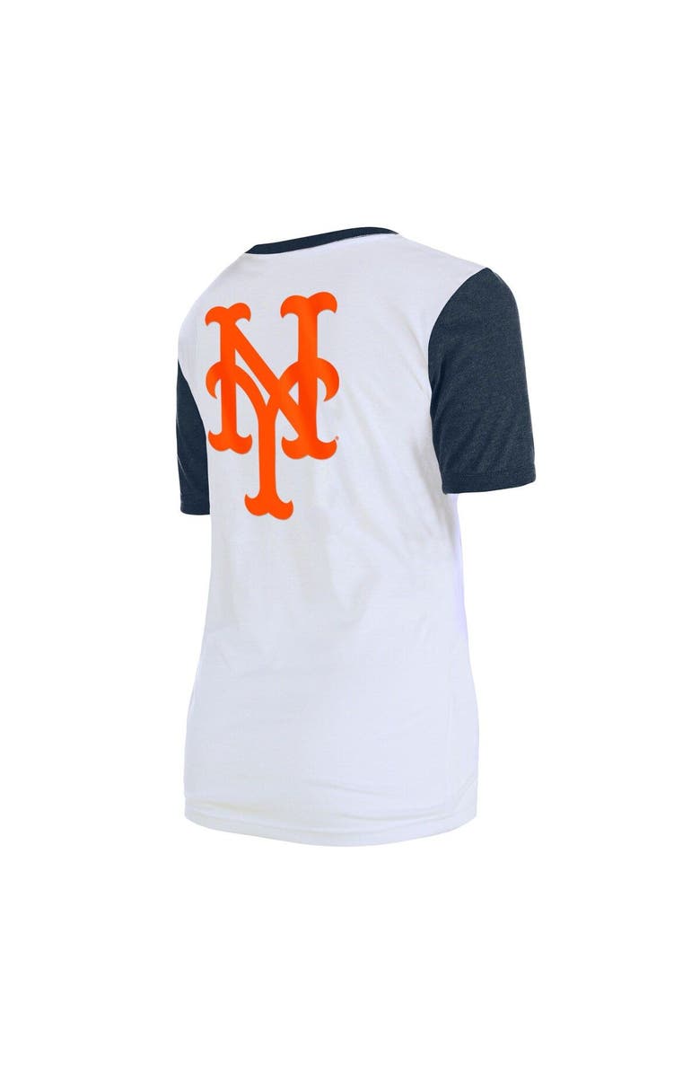 New Era Women's New Era White New York Mets Colorblock T-Shirt, Alternate, color, 