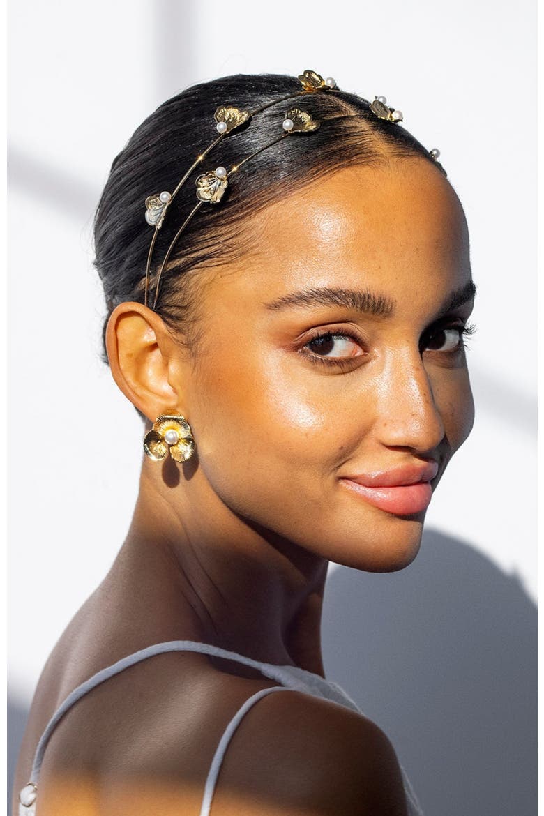 Double Venus Headband, Alternate, color, Gold