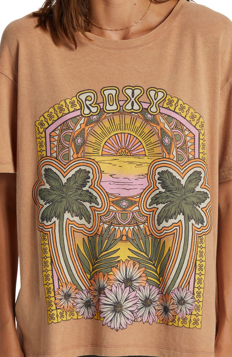 Roxy Morockin Graphic T-Shirt, Alternate, color, Camel