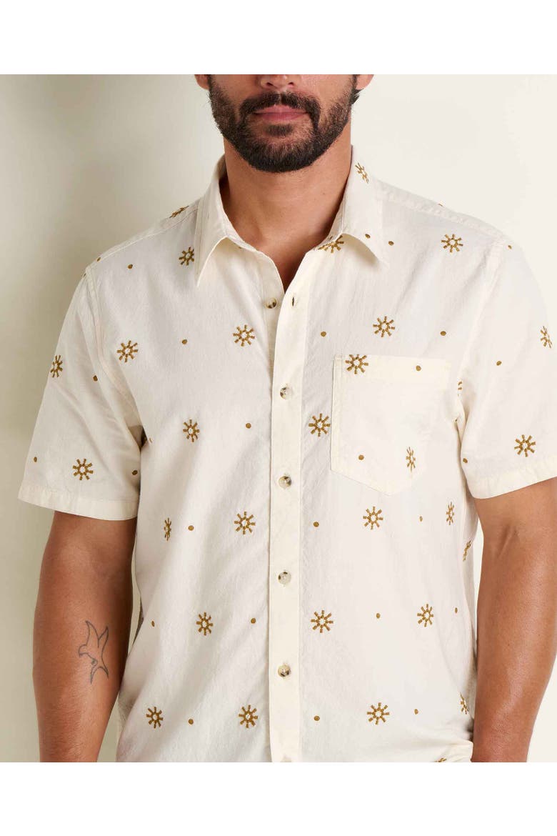 Airscape Short Sleeve Shirt Embroidered, Alternate, color, Natural Embroidery