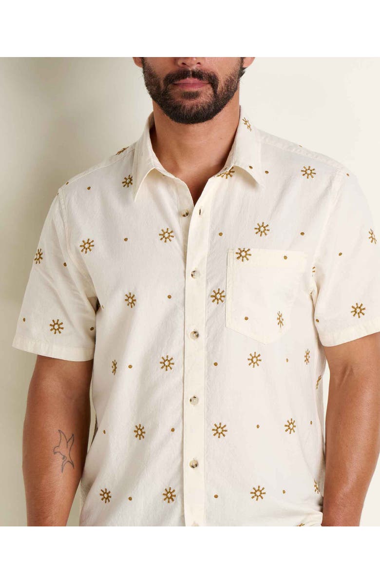 Toad & Co Airscape Short Sleeve Shirt Embroidered, Alternate, color, Natural Embroidery