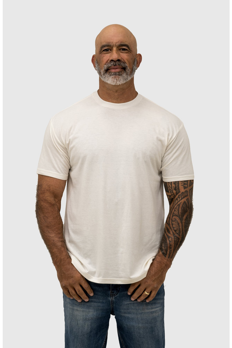 Crew Neck T Shirt, Alternate, color, Cream