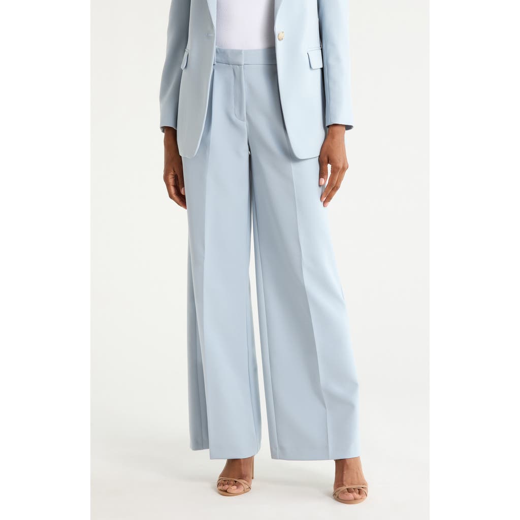 Hugo Boss Boss Tiwi Wide Leg Trousers In Blue
