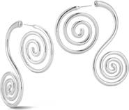CHLOE AND MADISON Silver Plated Swirl Drop Earrings