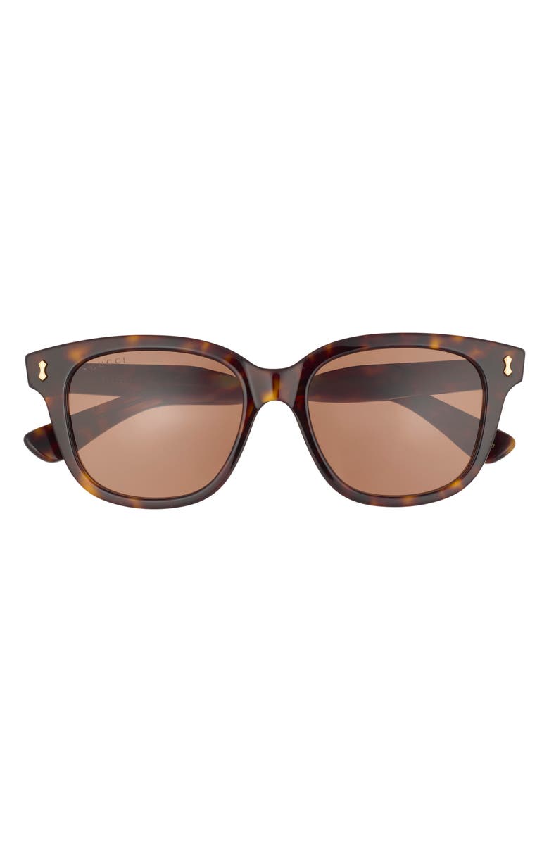 Gucci 52mm Square Sunglasses, Main, color, Havana Havana Brown