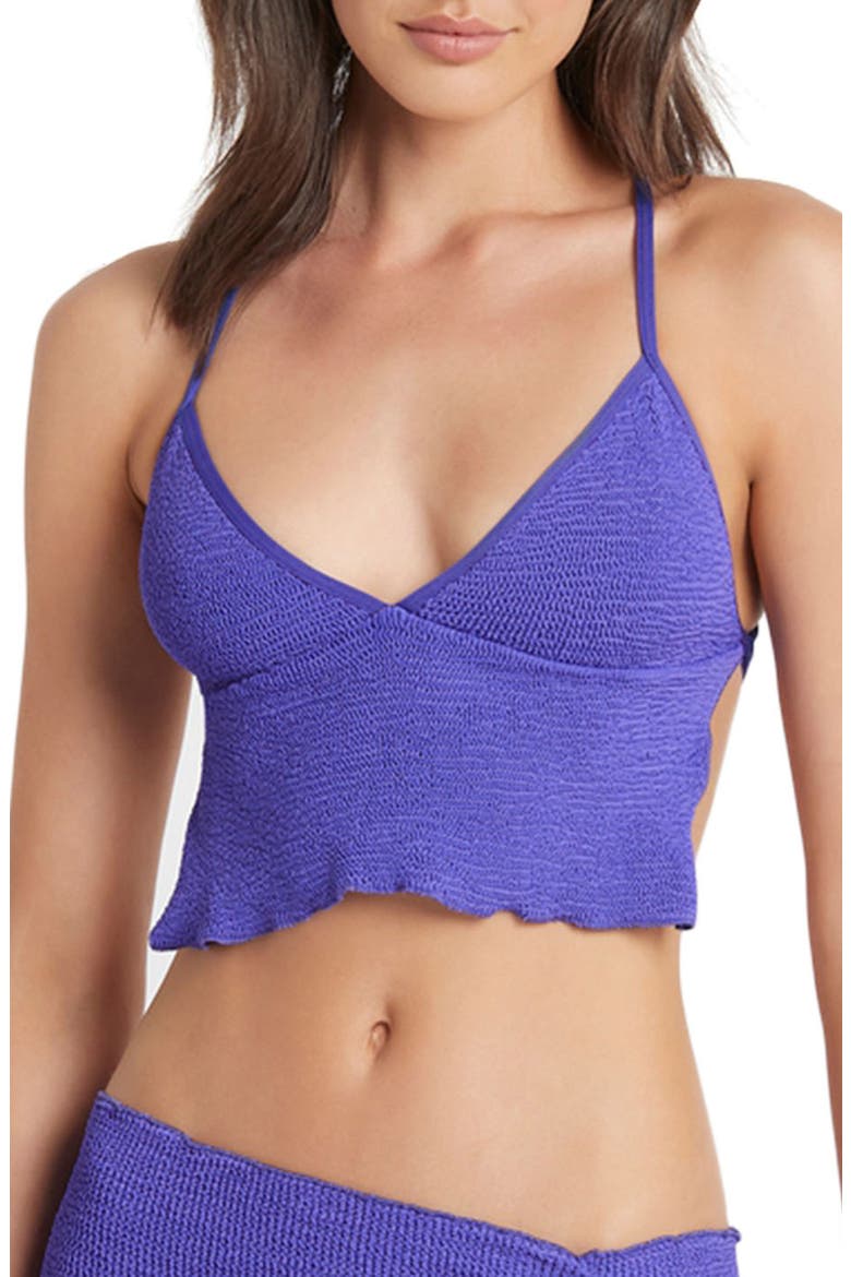 Simone Longline Bikini Top, Main, color, ACID PURPLE
