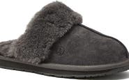 Lands' End Suede Furry Lined Indoor Outdoor Slippers