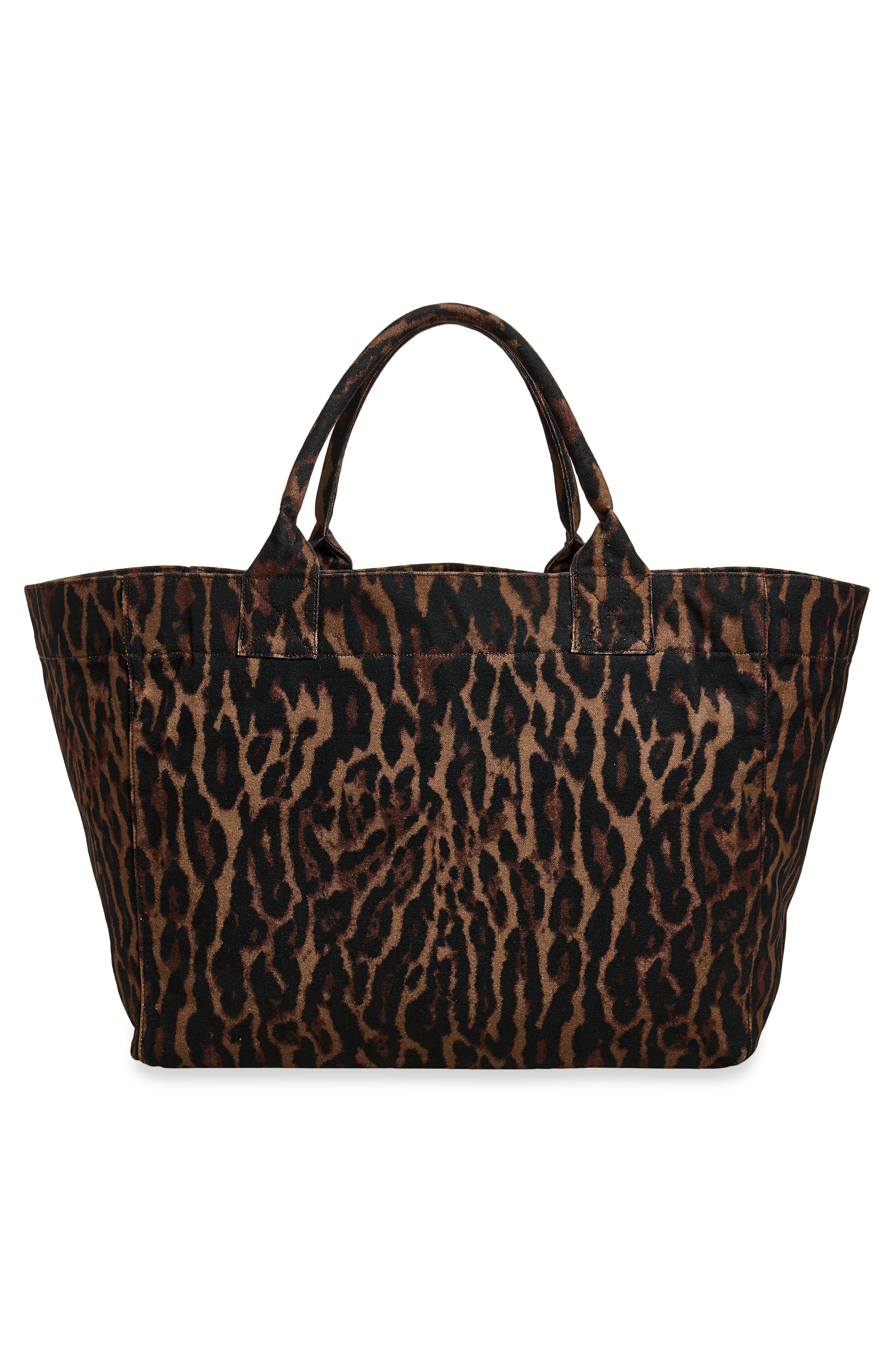XXL Easy Shopper Leopard Print Tote, Alternate, color, AUTUMN MAPLE