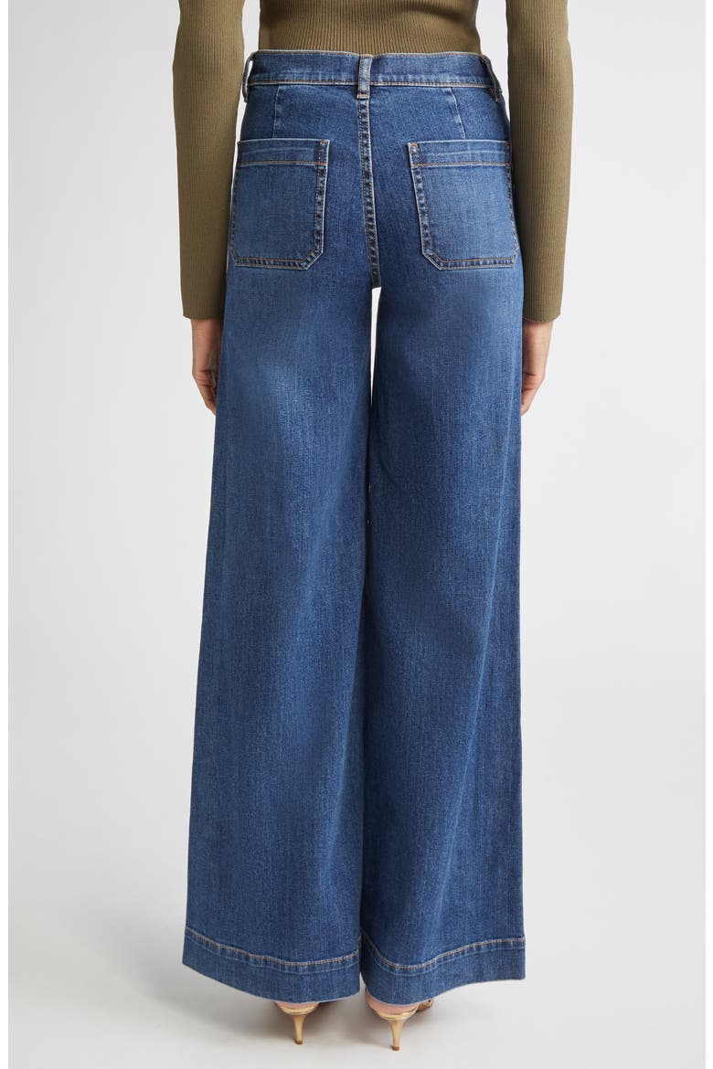 Cindy Patch Pocket Wide Leg Jeans, Alternate, color, MEDIUM WASH