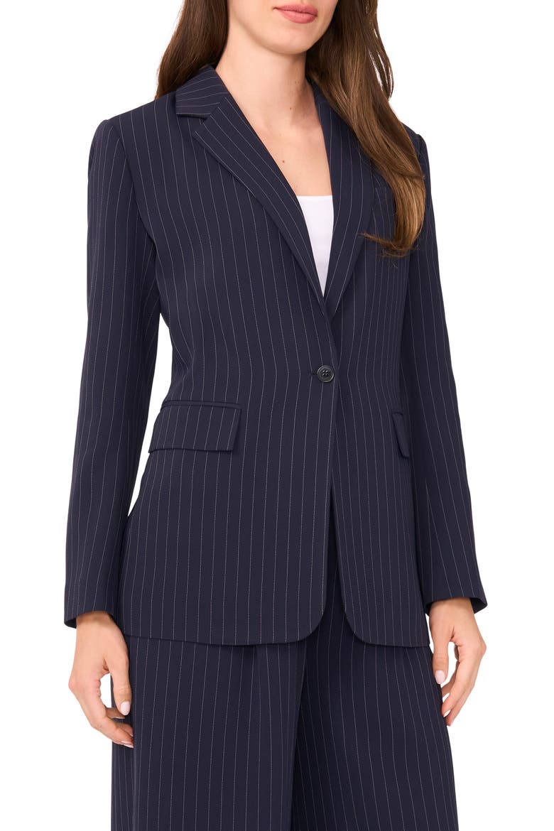 Easy Pinstripe Blazer, Main, color, NAVY DEPTHS