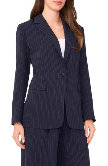 Halogen ® Easy Pinstripe Blazer In Blue