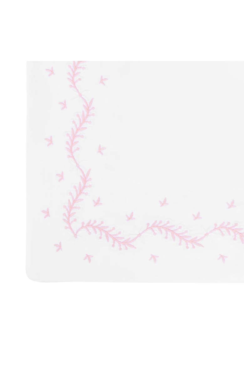 Kids' Embroidered Crib Sheet, Alternate, color, Blush