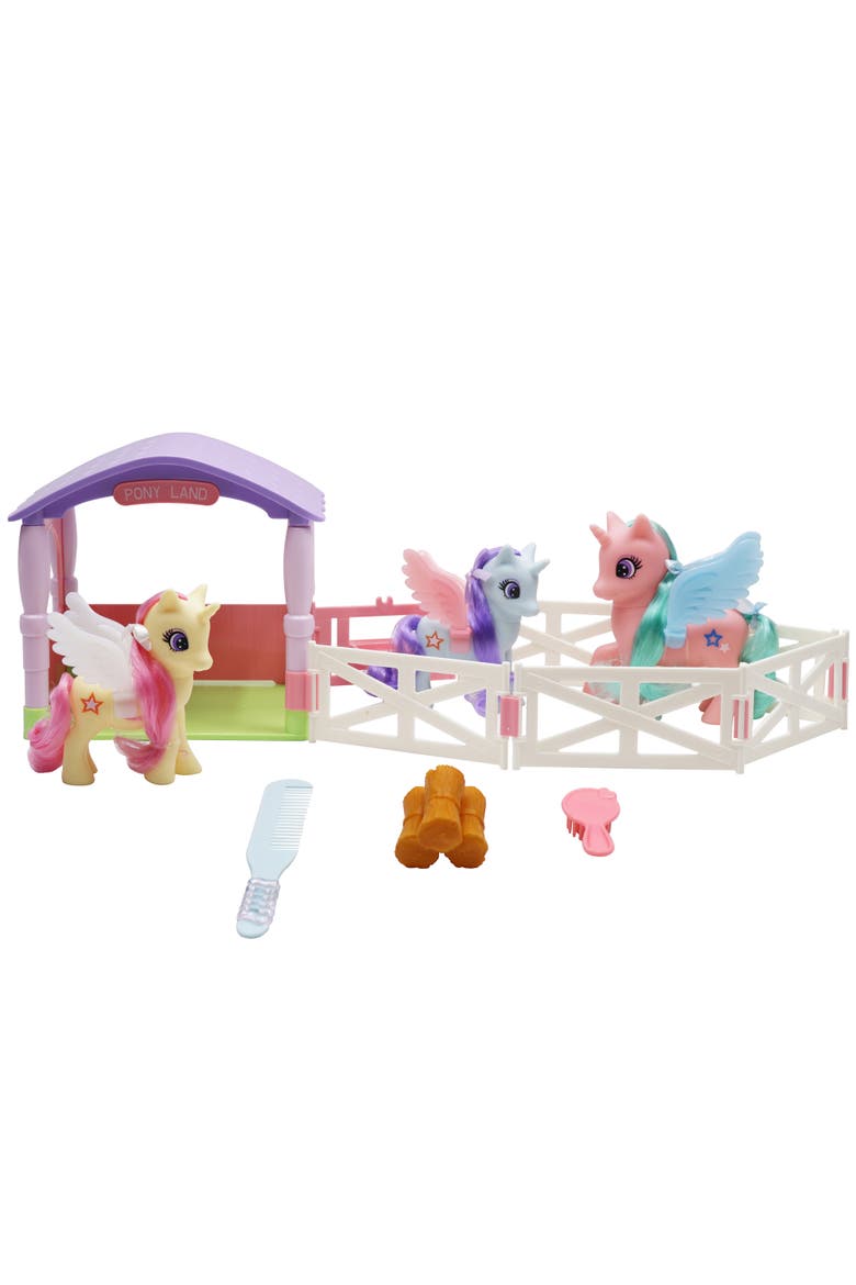 Pony Land Unicorn Stable Playset, Main, color, Multicolored