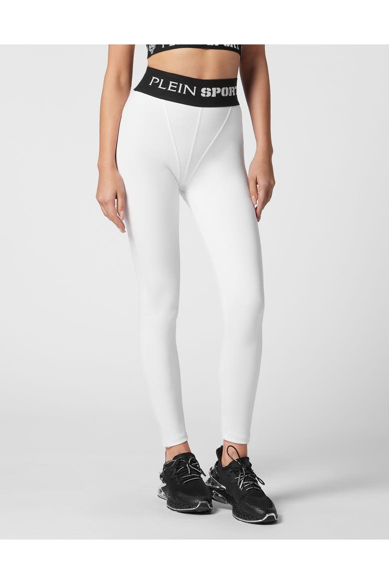 Jogging Push Up Leggings Basic Women, Main, color, white